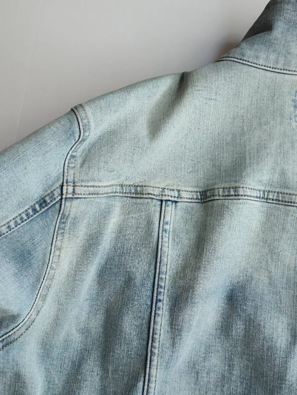 Aeropostale Men's Denim Jean Trucker Jacket Light Wash Size Large L Button Front